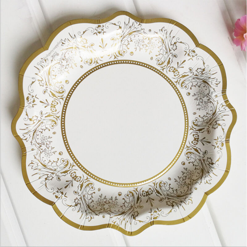 Professional service provider Custom Vintage Flower Disposable Party Dessert Cake Plates