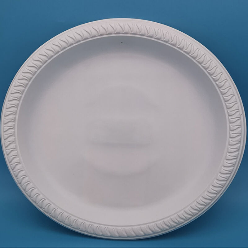9 inch Cornstarch Bio-Based Round Plate Biodegradable Disposable Degradable Tableware