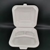 Widely Used 3 Compartment Lunch Take Away Food Container Cornstarch Clamshell