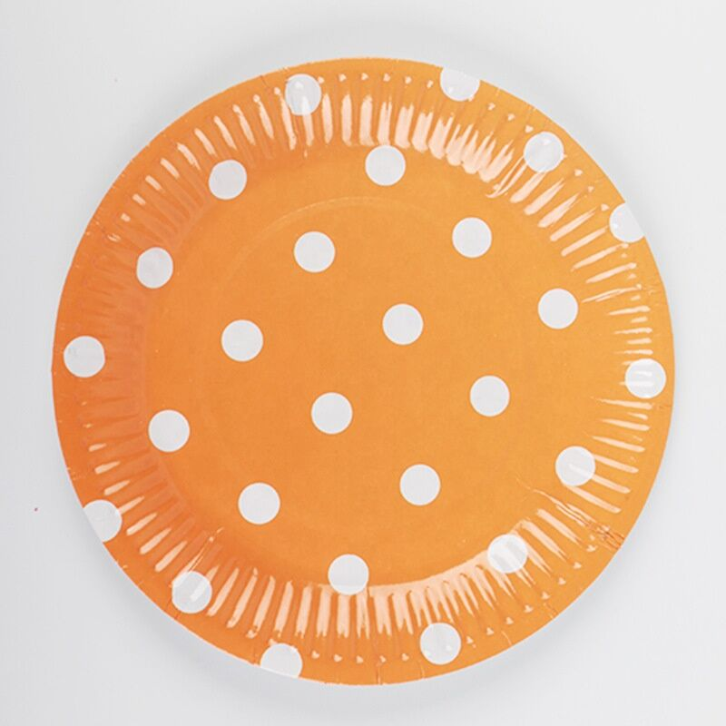 Supplier's promotional price Disposable paper plate Environmentally friendly wave point printing disposable paper plate