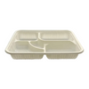 Eco-friendly Biodegradable 5 Compartment Takeaway Lunch Box Disposable Cornstarch Bento Box for Restaurant