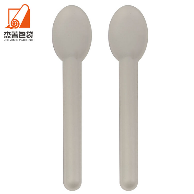 Batch customization Biodegradable Compostable Sugarcane Bagasse Cutlery Spoon Set Food Grade Dinnerware for Party Desserts