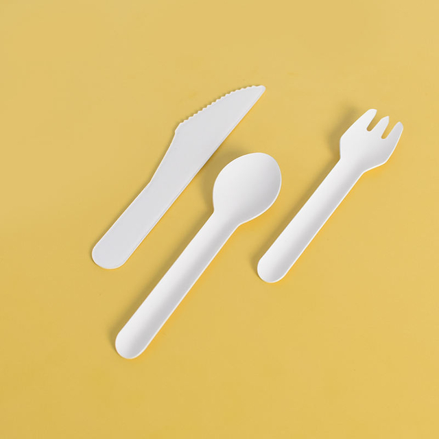 Paper Knife Fork Spoon Set Paper Disposable Cutlery for Party Picnic
