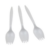 White Disposable Sporks Compostable Eco-Friendly and Kid-Safe 2-in-1 Utensils Built Strong to Last Large Meals
