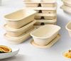 1000ml 33OZ Bagasse Salad Bowl Sugarcane Food Container with Lid