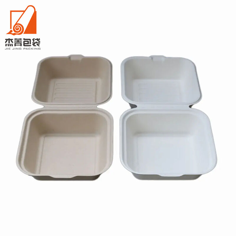 Food Grade Biodegradable Bagasse Compostable Clamshell To Go Boxes Food Container