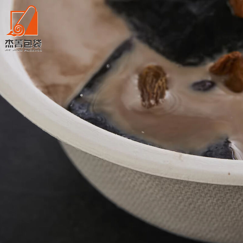 Best selling 2 oz cornstarch sauce cup Disposable biodegradable custom cornstarch pulp fruit salad bowl