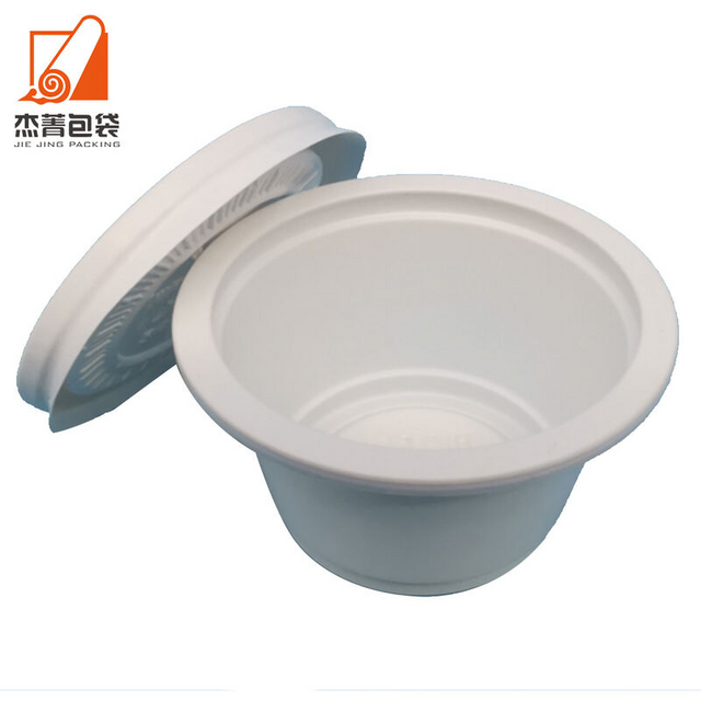 Factory price Disposable biodegradable eco-friendly cornstarch salad bowl meets with lid eco-bowl