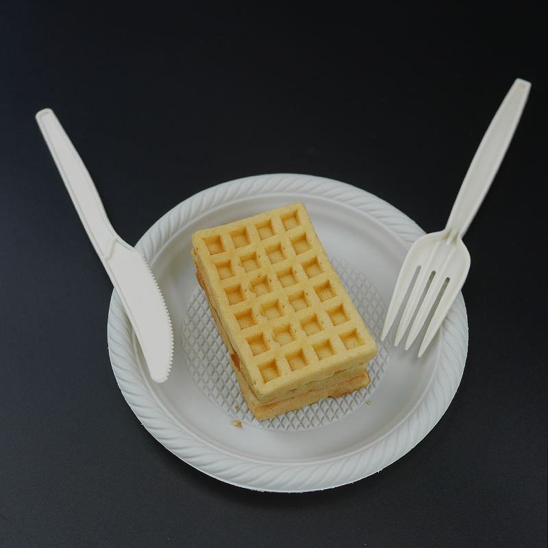 biodegradable eco knife biodegradable cornstarch Disposable Tableware disposable corn starch cutlery spoon fork knife