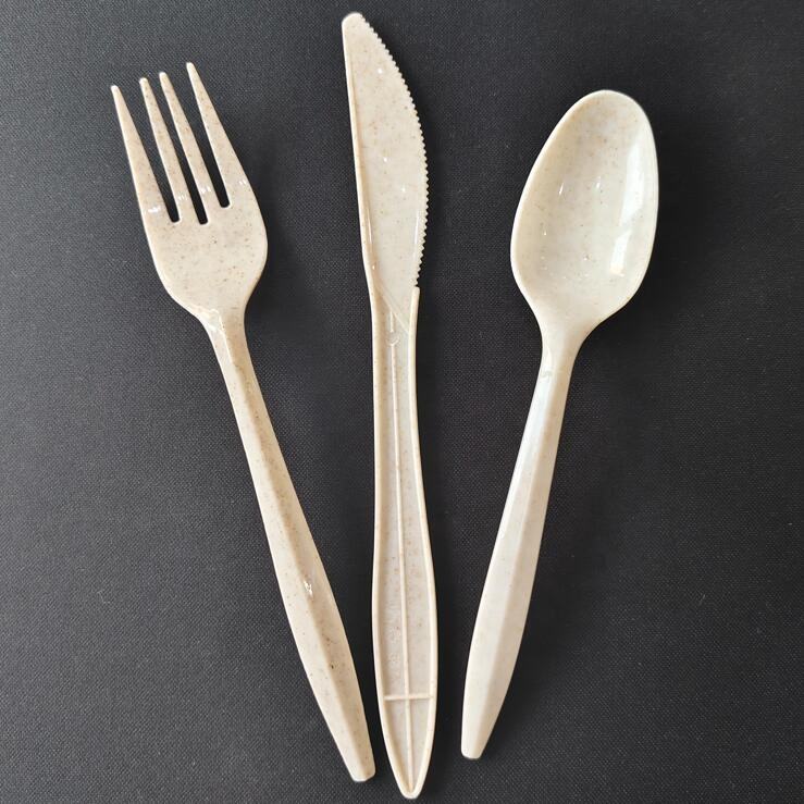 Wholesale biodegradable corn starch plastic knife fork spoon eco- friendly plastic cutlery compostable plastic tableware