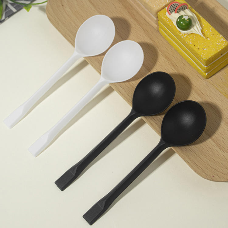 Custom Printed LOGO Packaged Eco-friendly Knife Fork Spoon Tableware Biodegradable Heavy Duty Cornstarch Spoon