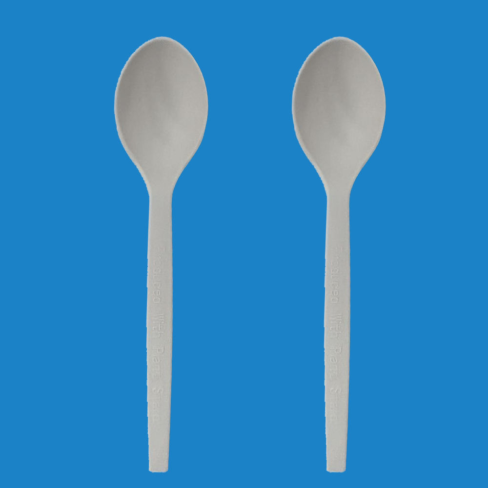 Custom logo Natural biodegradable Chinese tableware Portable tableware set biodegradable cornstarch spoons