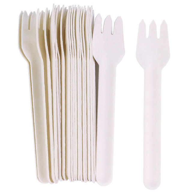 Disposable Knife Fork Spoon Bagasse Product Sugarcane Bagasse Raw Material Bagasse Tableware For Party