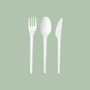 Großhandel Custom Eco Einweg PLA Besteck Set Party Hochzeit Picknick Restaurant Einweg Kunststoff Geschirr Gabel Löffel Messer