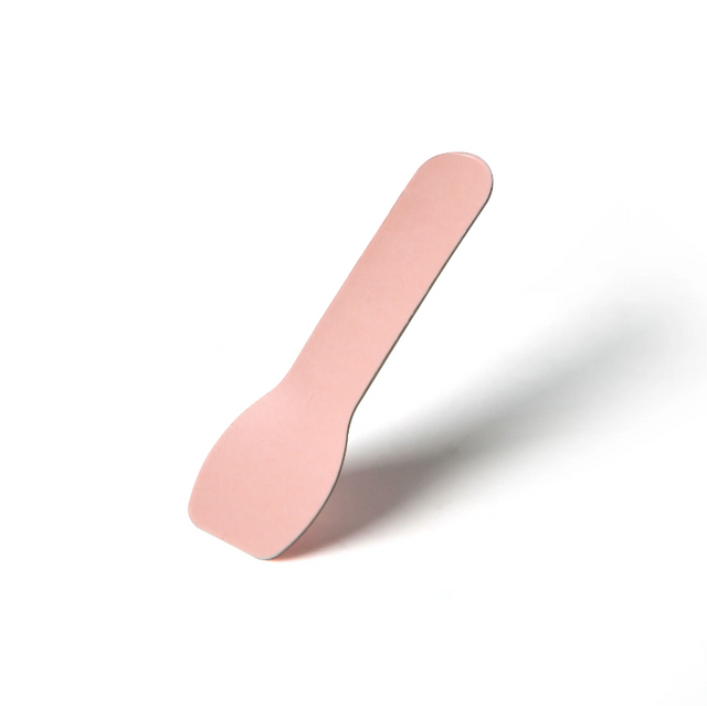 Factory Cheap Custom Printed Biodegradable Small Spoon Disposable Paper Cutlery Gelato Fork and Spoon Set for Ice Cream