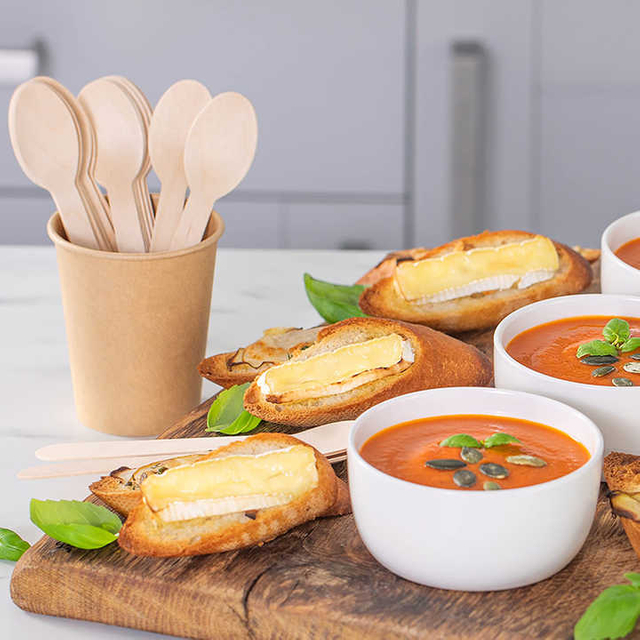 Wholesale Eco Friendly Bulk Biodegradable Disposable Birch Wood Fork Knife Spoon Wooden Cutlery Set for Restaurant