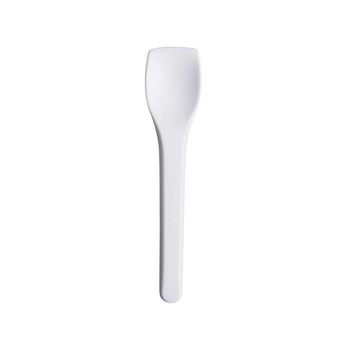 Compostable Individually Wrapped Cutlery Disposable Ice Cream Spoon PLA Colorful Ice Cream Tasting Spoons