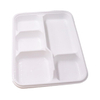 5 Dividers Microwave LeakProof Stackable Disposable Plastic to Go Containers Catering Meal Trays With Lids
