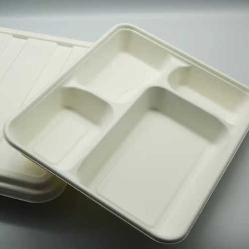 Factory Wholesale 100% Biodegradable Ecofriendly Lightweight Biodegradable Bagasse Paper Plate Food Trays