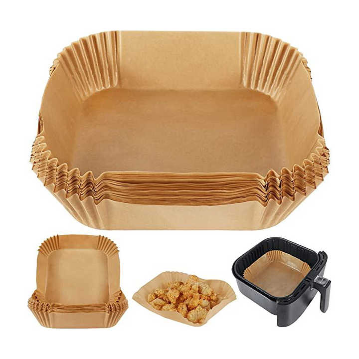 Air Fryer Liner Pergament Back papier für Air Fryer Einweg-Papier liner für Mikrowellen-Antihaft-Liner Quadrat Frei von Bleichmittel