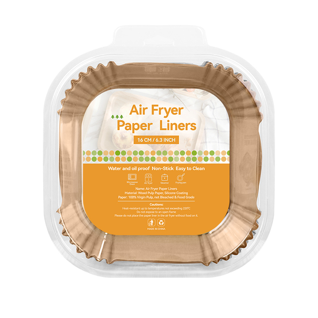 Quadratisches 9-Zoll-Luftfritteuse Spezial papier Silikon papier Passen Sie das Antihaft-fett dichte Einweg-Luft fritte use papier an