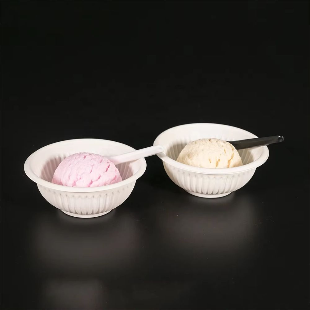 Biodegradable Compostable PLA Individually Wrapped Ice Cream Gelato Spoon