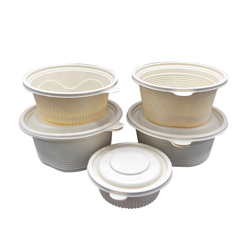 Customized Degradable and Cornstarch Disposable Take Away Bowl Lids for Restaurants and Home