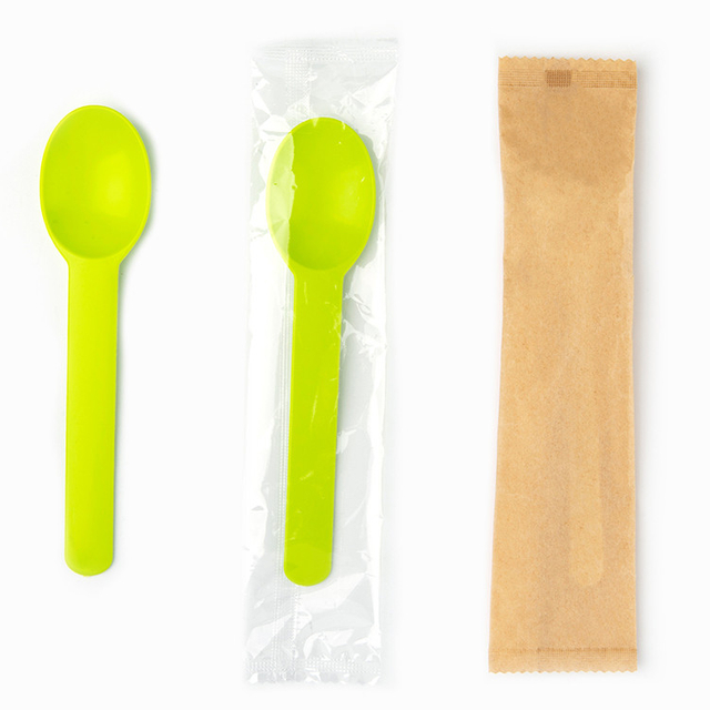Cornstarch tableware Disposable cornstarch ice scoop Biodegradable disposable straw yogurt scoop