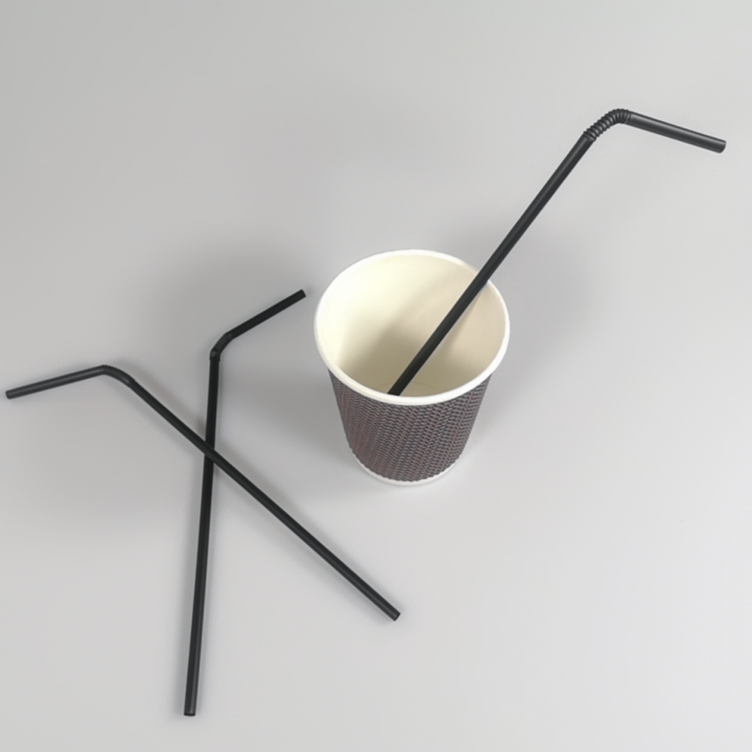 100% Biodegradable Pla Straw Disposable Drinking Straws Eco-Friendly Individual Packing 6mm 8mm Diameter for Bar Parties Camping
