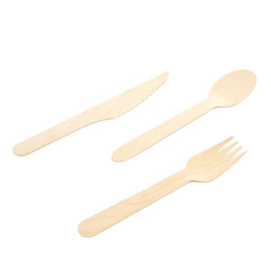 Lightweight Disposable Wooden Tableware Cutlery Eco-Friendly for Events