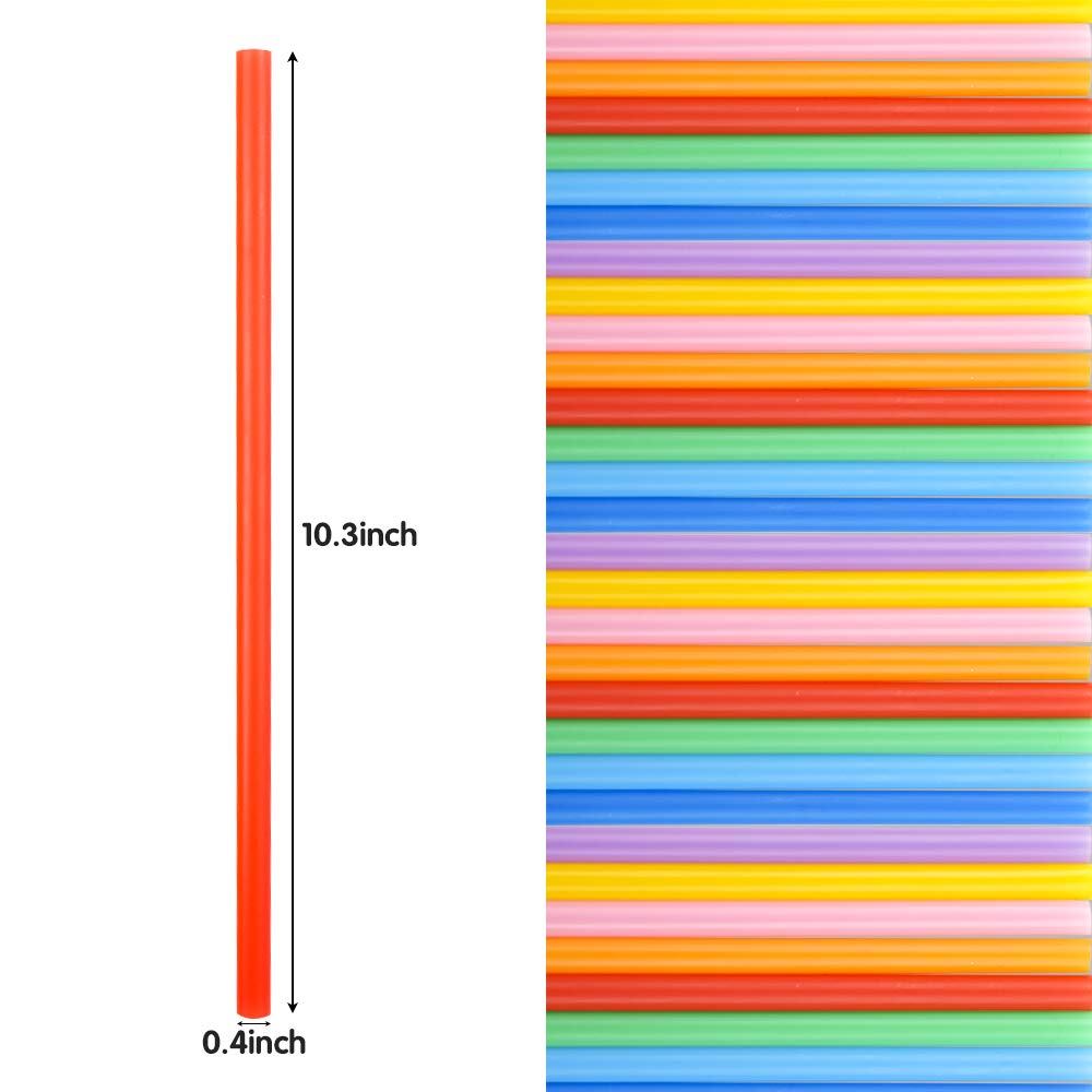 Biodegradable Colored Disposable Pla Large Smoothie Straws 10.3 Inches extra Long Straw Disposable Milkshake Straws