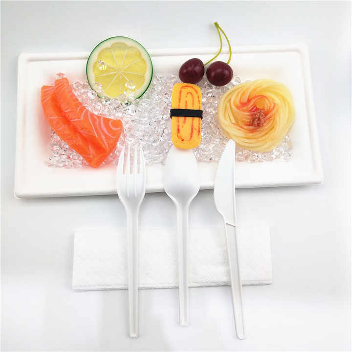 Biodegradable Cutlery Composable PLA Airline Cutleries Disposable Biodegradable Plastic Cutlery