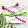  Pink White PLA Degradable Disposable Spatula Spoon for Ice Cream Yogurt Cake