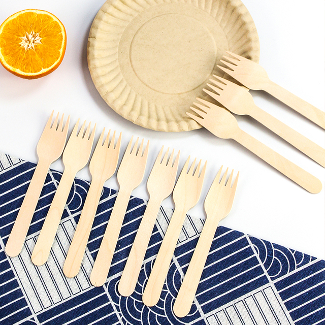 China Factory Wholesale 160 mm Wood Cutlery Wooden Cutlery Set With Cheap Price