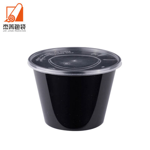 Round Shape 500ml Disposable Plastic PP Bowl With Lid Microwaveable Bowl