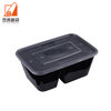 ODM/OEM Catering Plastic Microwave Safe 2 Compartment Take Away Disposable Bento Lunch Box