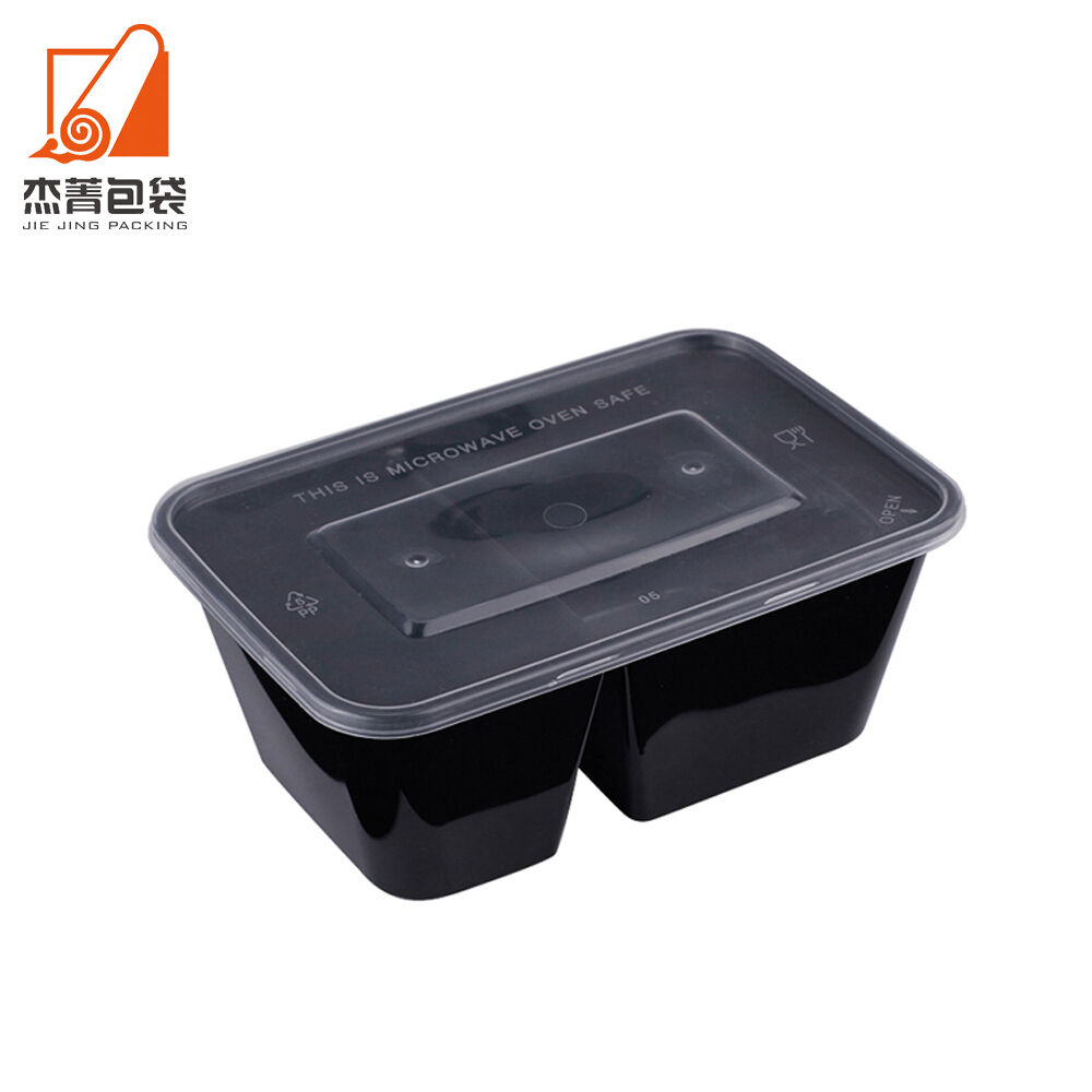ODM/OEM Catering Plastic Microwave Safe 2 Compartment Take Away Disposable Bento Lunch Box