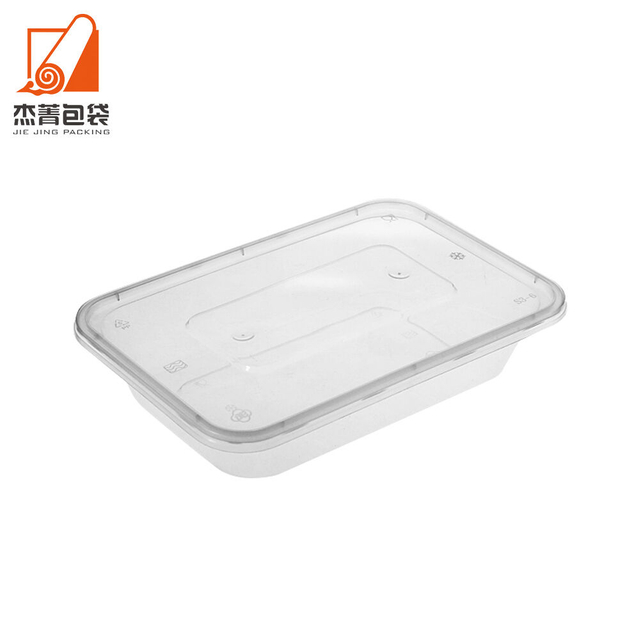 Disposable Food Container Rectangular Takeaway Transparent Fast Food Lunch Box Thickened Plastic Box With Lid