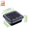 Wholesale Plastic Food Grade Container Bento Packaging Take Away Disposable square Lunch Box