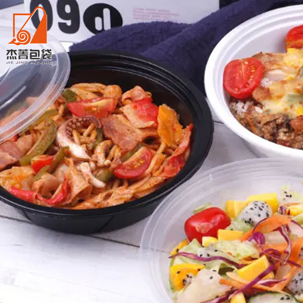 Good Quality Disposable Plastic Food Container Meal Prep Containers Round Microwavable Take Out Bowl for Food Storage