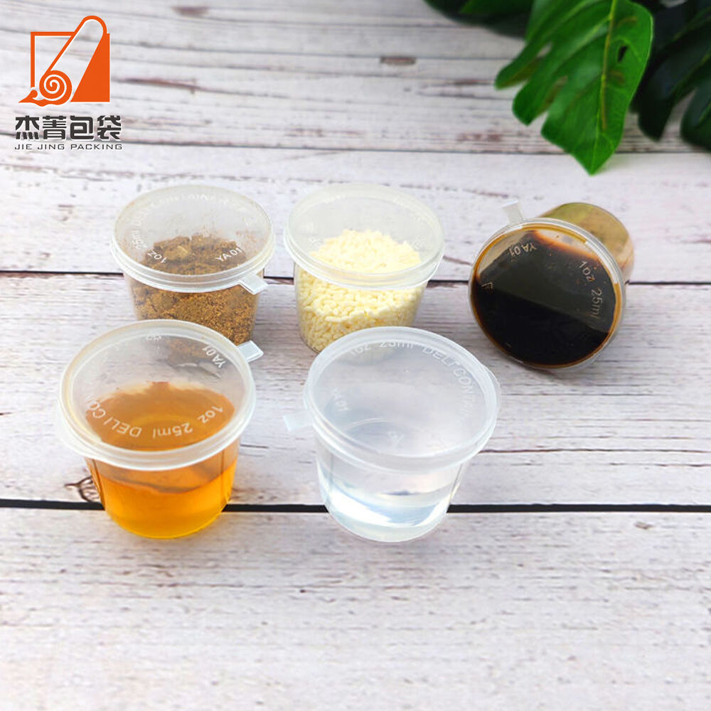 Hot Sales Factory Price Wholesaler Sauce Container clear Transparent Plastic Disposable Sauce Cup