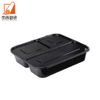 Disposable Microwave Thickened PP Transparent Food-grade One-piece Lid Three Compartments Fast Food Takeaway Lunch Box