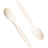 Individually Wrapped Disposable Cornstarch Biodegradable Cutlery Spoon Eco Friendly Spoon