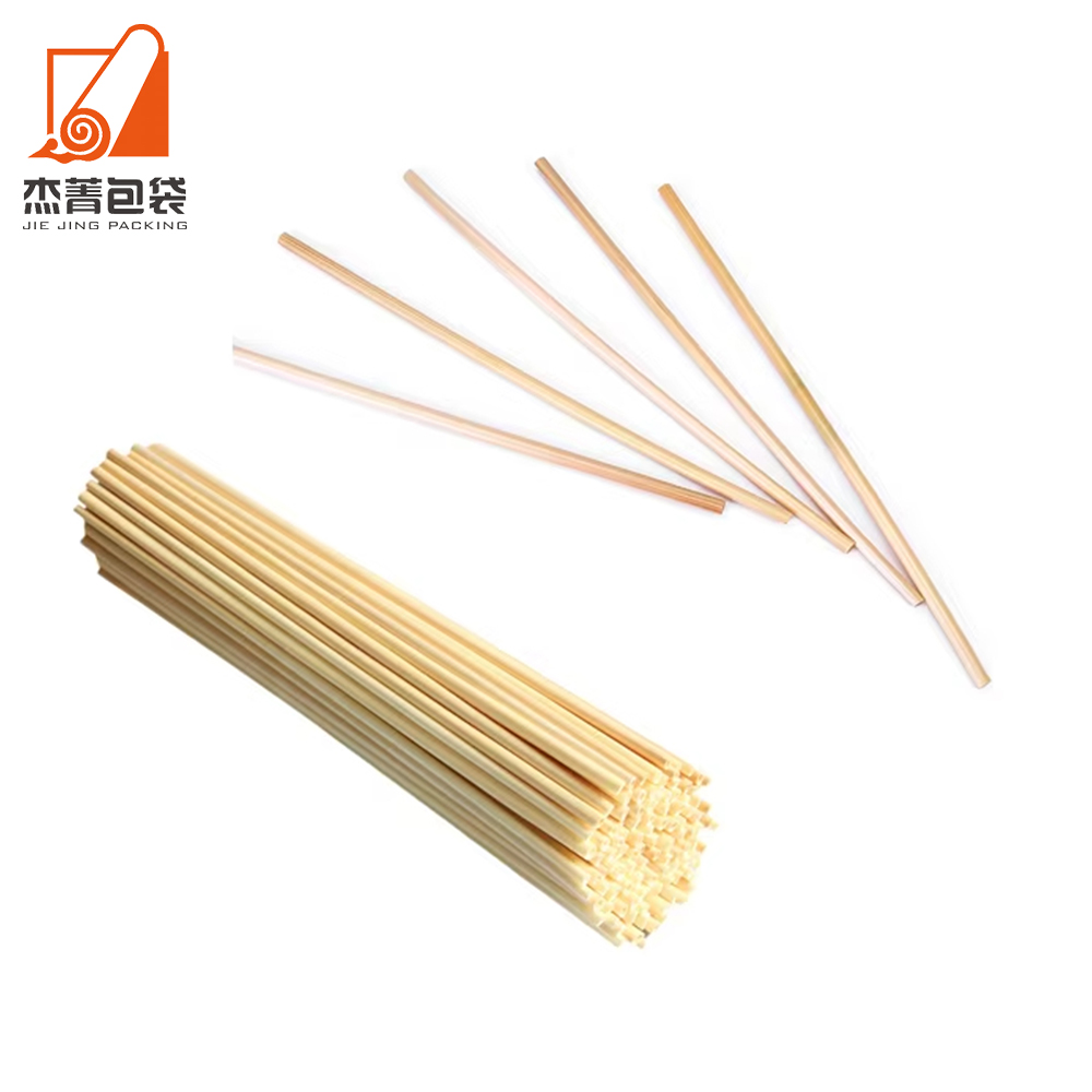 Natural Wheat Compostable Biodegradable Disposable Drinking Straws Unbreakable