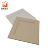 Compostable 10 Inch Bio Eco-friendly Disposable Tableware Degradable Square Bagasse Sugarcane Plate for Party Supplies