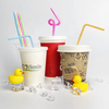 Biodegradable color pla paper bendable for straw colored drinking bubble tea clear plastic straw