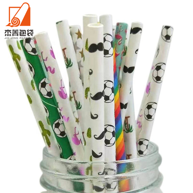 Eco friendly striped color paper straw drinking straws for party juice coffee tea
