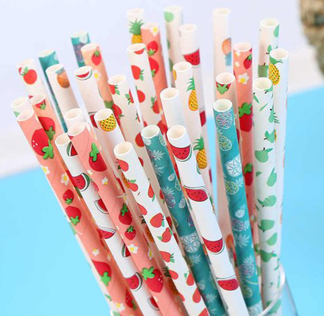 Custom straw sizes Paper straw Drink straw Disposable kraft paper straw Biodegradable paper straw