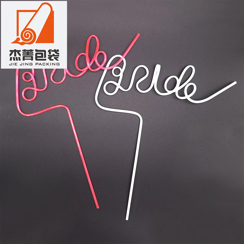Flexible Wedding Engagement Bridal Shower Gourd Shape Straws Party Supplies Decorations Reusable Colored Bride Straws