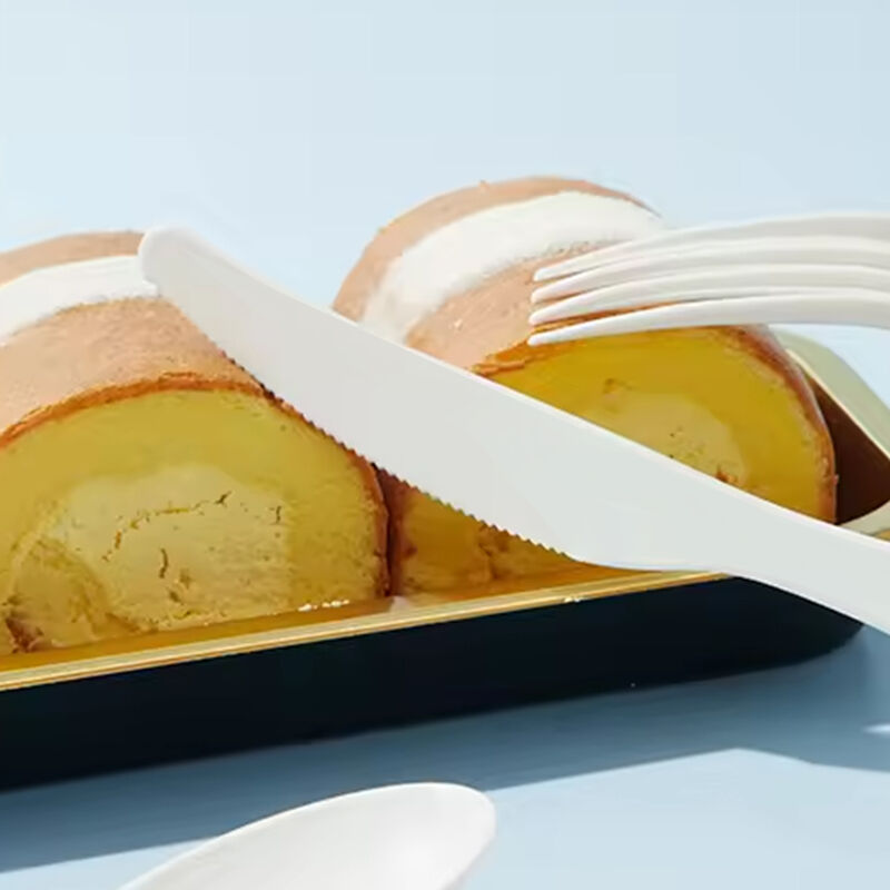 Disposable Biodegradable 6.5-Inch Dinner Knife Party Cutlery, Disposable Cake Knife
